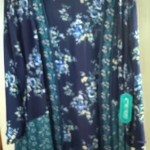 The Pioneer Woman Floral Cape - Blue and Green